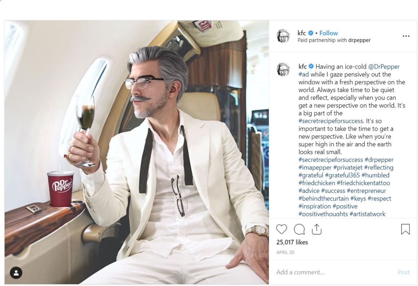 Virtual Colonel Sanders Source: Instagram